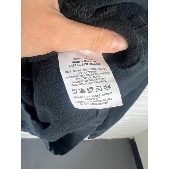 Nike Women's Logo Classic Fit Pullover Hoodie Long Sleeeve Black Size Large - Picture 8 of 9